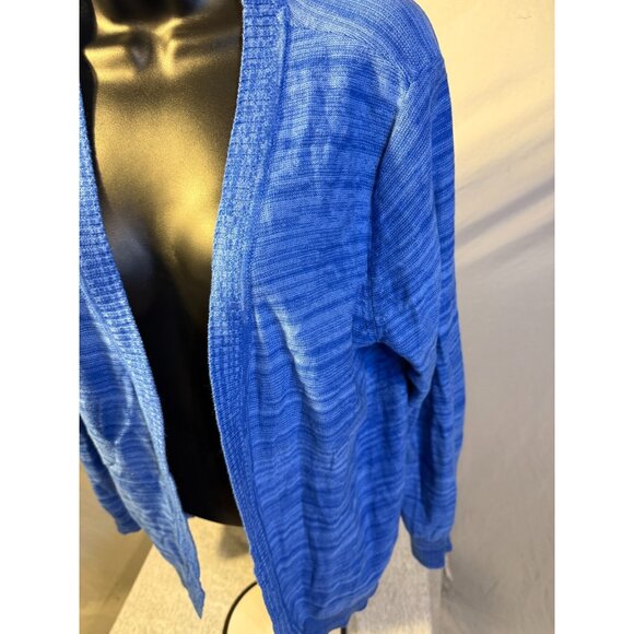 Faded Glory Cornflower Blue Cardigan Sweater Womens Size XL 16/18 Open Front - Picture 2 of 2